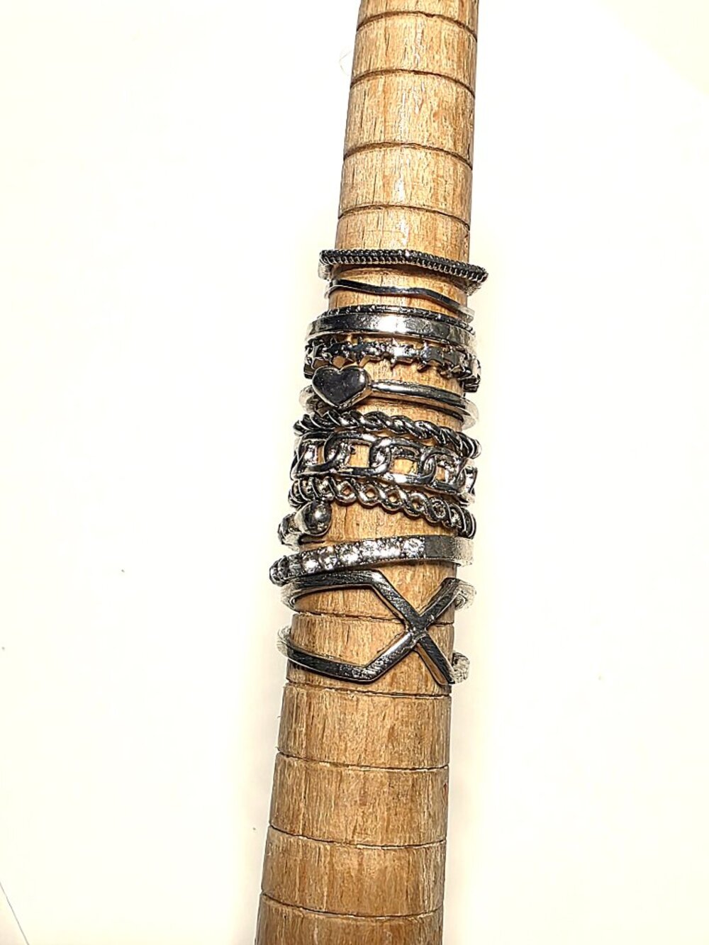 Silver-tone stacking ring bundle - Picture 2 of 8